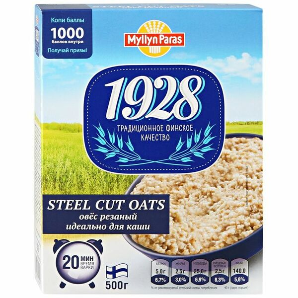 Овёс Myllyn Paras Steel Cut Oats резаный, 500г