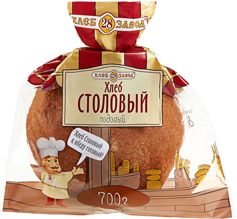 

Хлеб Хлебозавод №28 Столовый подовый 700 г