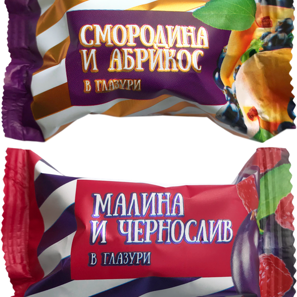 Конфеты КФ НОВГОРОДСКАЯ Ассорти Смородина и абрикос,Малина и чернос,Клубн и абрикос вес 