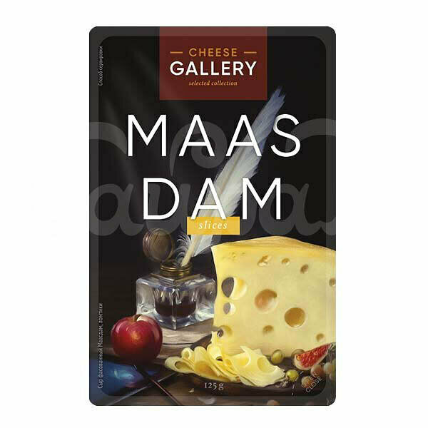 Сыр полутвердый Cheese Gallery Maasdam нарезка 45% 125 г
