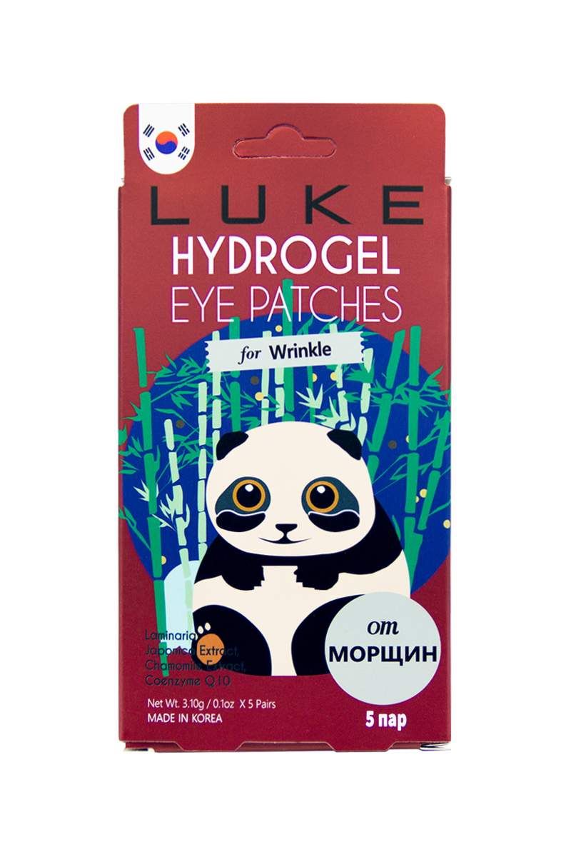 

Патчи для глаз Luke Hydrogel Eye Patch против морщин, от припухлостей, с коэнзимом Q10, 5 пар