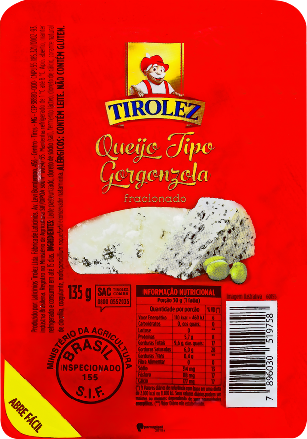 

Сыр Горгонзола Tirolez с благородной голубой плесенью 50% 135 г