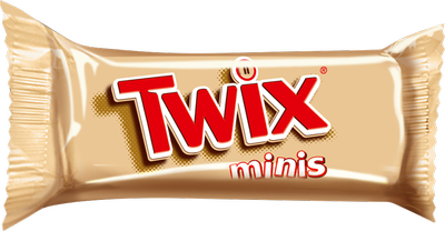 Печенье сахарное TWIX minis с карамелью покрытые молочным шоколадом вес 