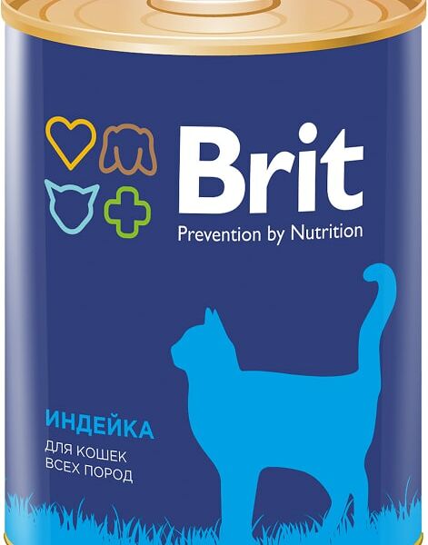 Влажный корм для кошек Brit Индейка 340г
