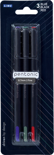 

Набор шариковых ручек Linc Pentonic 0,7мм, 3 цвета, 3шт