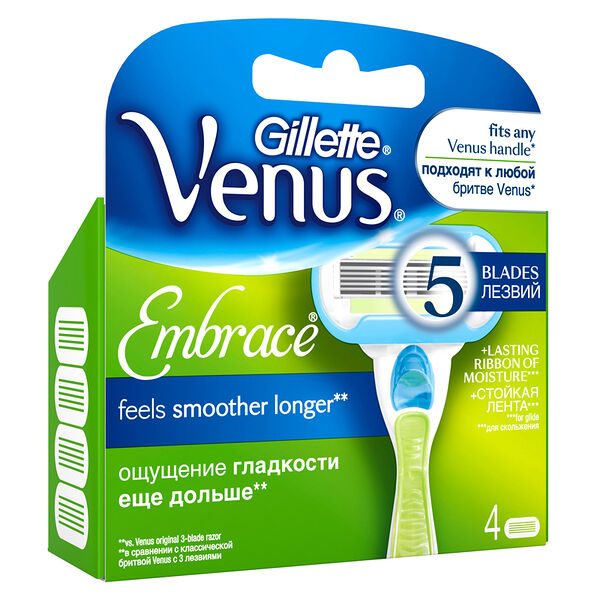 Кассеты сменные Venus Embrace, Gillette, 4 шт.