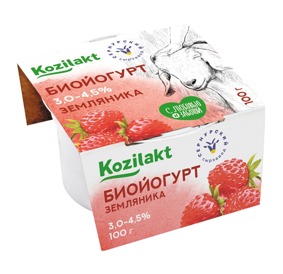 

Биойогурт Kozilakt козий земляника 100 г