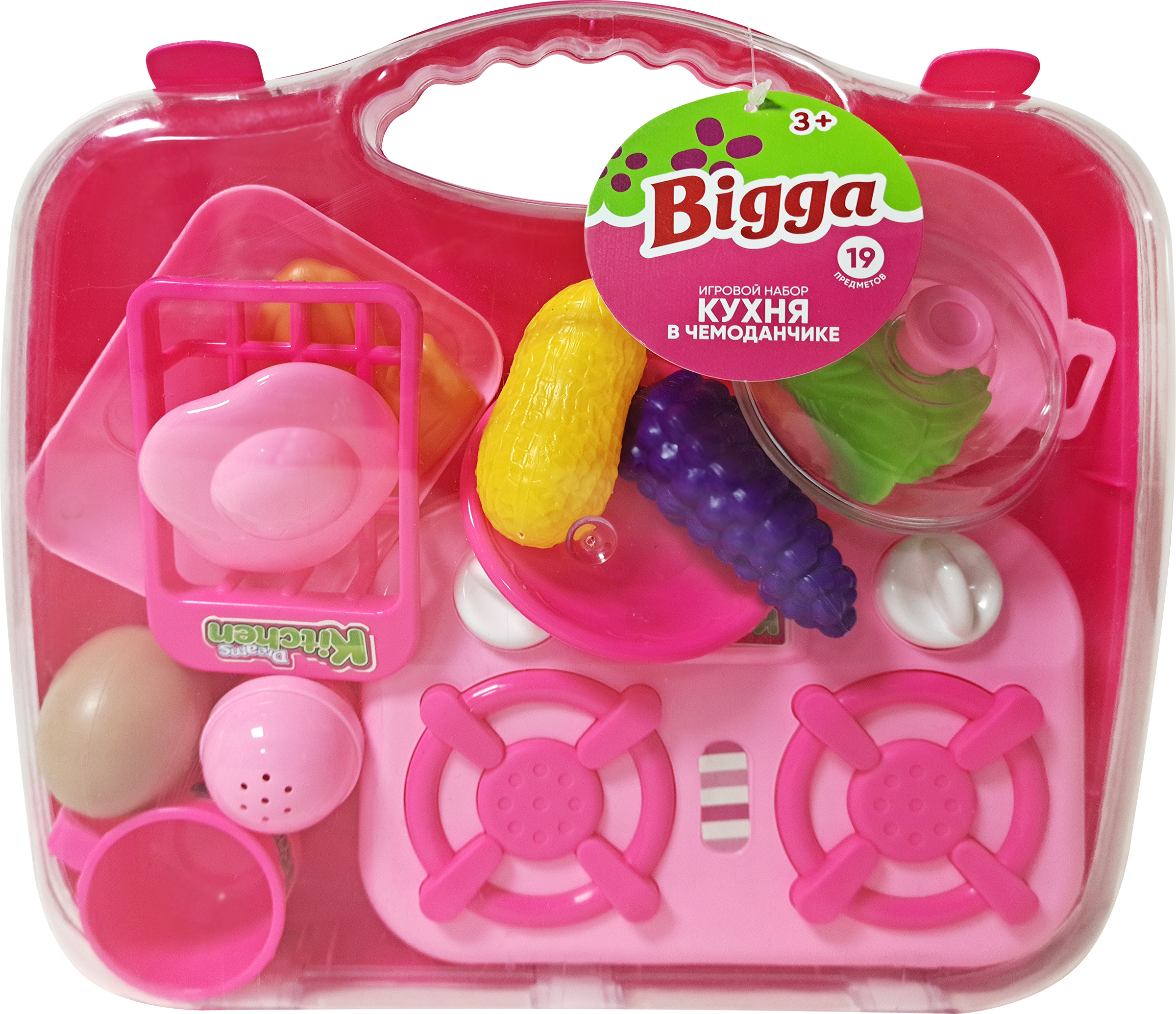 

Набор игровой Bigga Кухня, в чемоданчике, 19 предметов