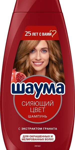 Шампунь для волос Шаума Сияющий цвет для окрашенных и мелированных 360мл