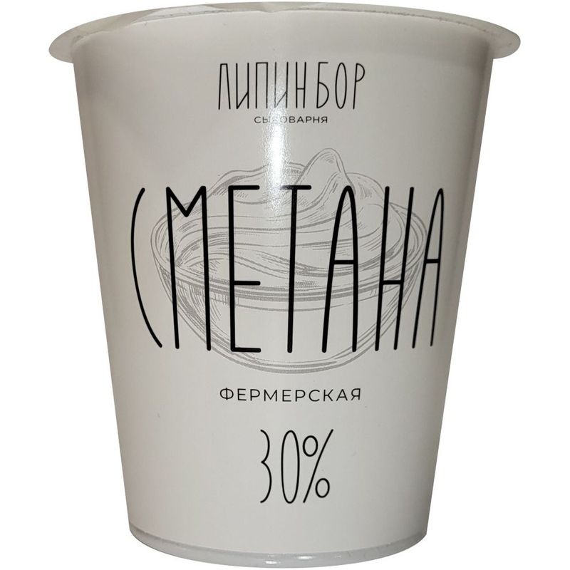 

Сметана Сыроварня Липин Бор 30%, 300г