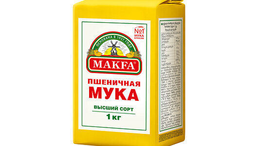 Мука Makfa пшеничная высшего сорта 1кг