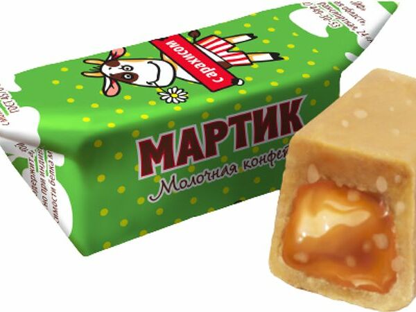 Конфеты Sweet life Мартик с арахисом неглазированные с молочным корпусом 1кг