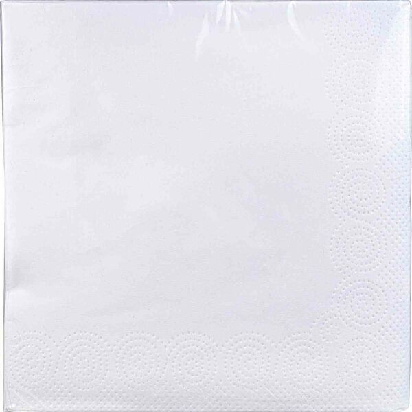 Бумажные салфетки белые трехслойные 24х24 см, 50 шт.