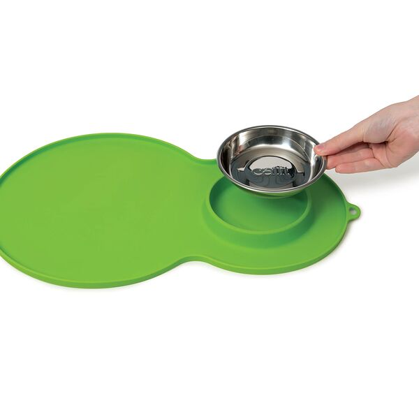 Catit мат зеленый большой с миской