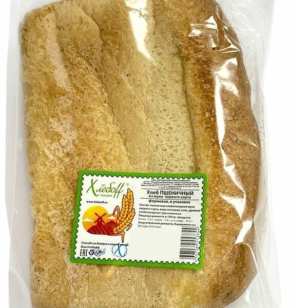 Хлеб Хлебофф пшеничный 1 сорт, 500г