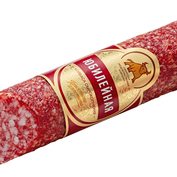 Колбаса СПК Юбилейная сырокопченая вес до 400г