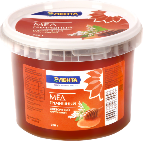 

Мед цветочный ЛЕНТА гречишный натуральный