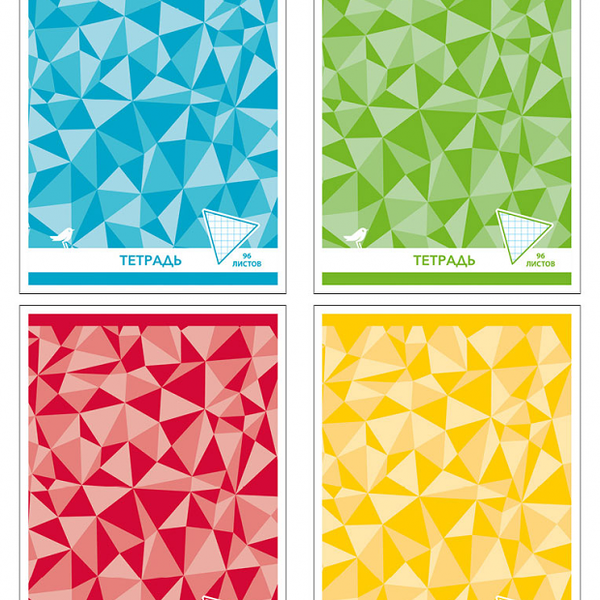 Тетрадь АШАН Красная птица в клетку спираль А4