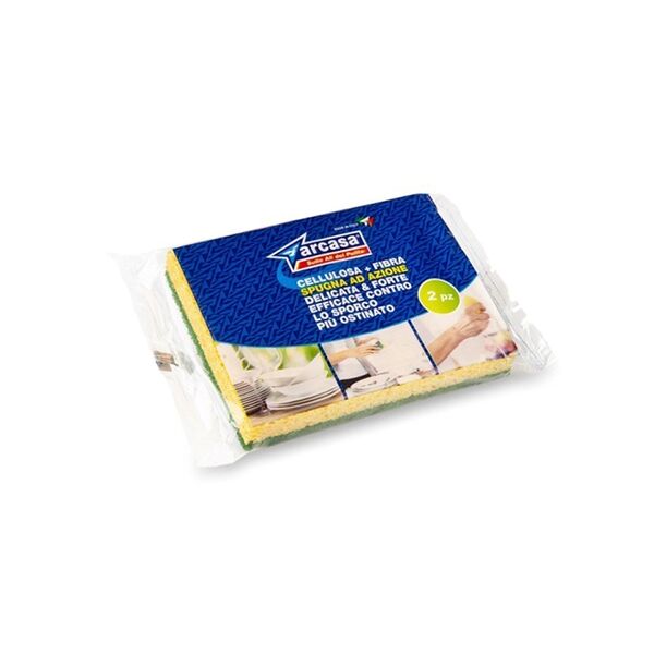 Губки Arcasa для посуды абразивные  2 шт в упаковке,  Италия