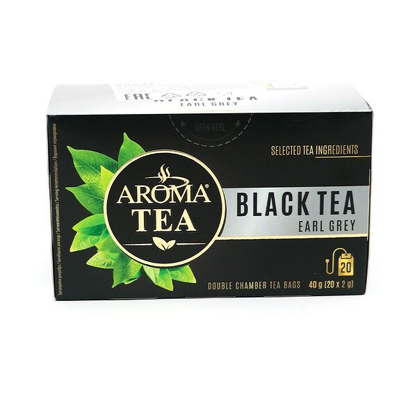 Чай черный аромат Aroma tea Earl Grey пак 20*2г
