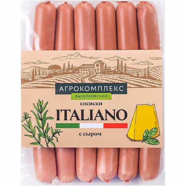 Сосиски Агрокомплекс Italiano с сыром 360 г