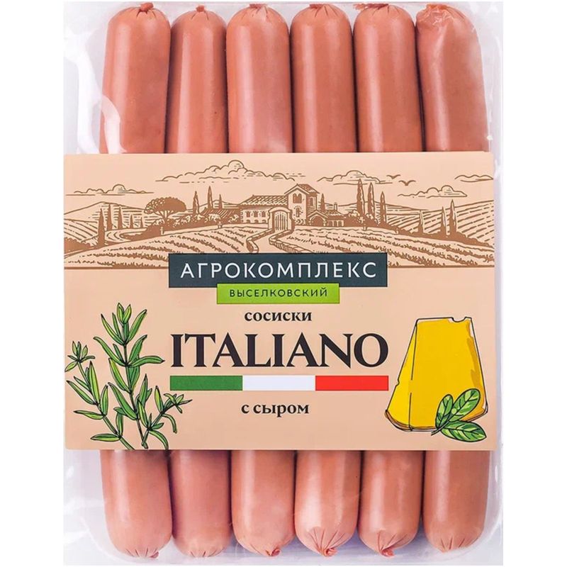 

Сосиски Агрокомплекс Italiano с сыром 360 г