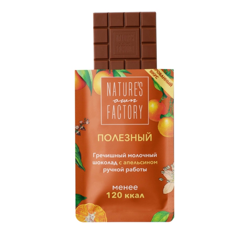 

Гречишный молочный шоколад Nature`s Own Factory с апельсином 20 г