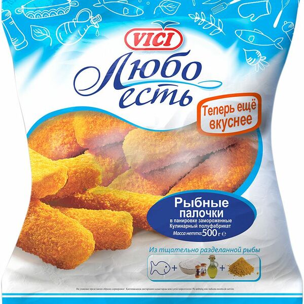 Рыбные палочки Vici Любо есть в панировке
