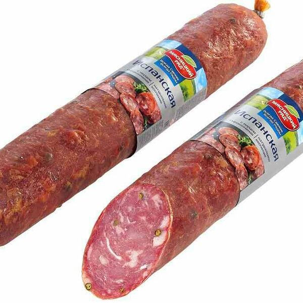Колбаса сырокопченая Мясницкий ряд Испанская с перцем, вес