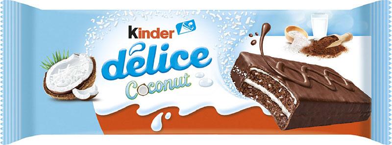 

Пирожное Kinder Delice бисквитное с кокосом