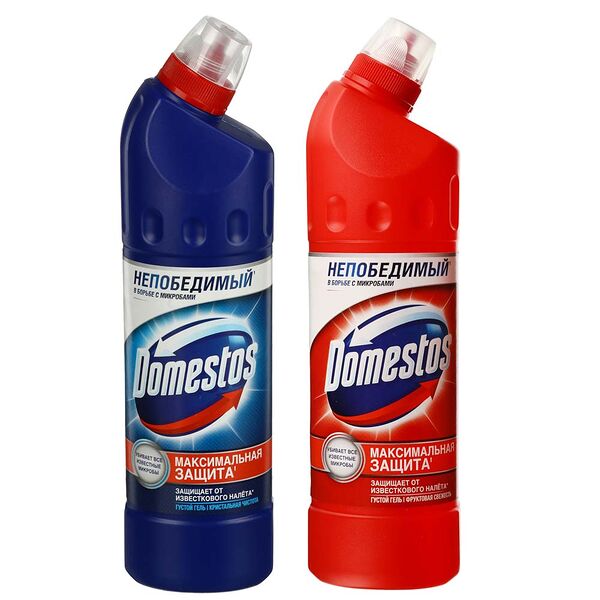 Средство чистящее domestos фруктовая свежесть/кристальная чистота, 1 шт., в ассортименте, 680 мл