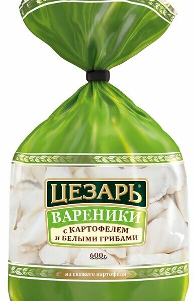 Вареники Цезарь с картофелем и белыми грибами
