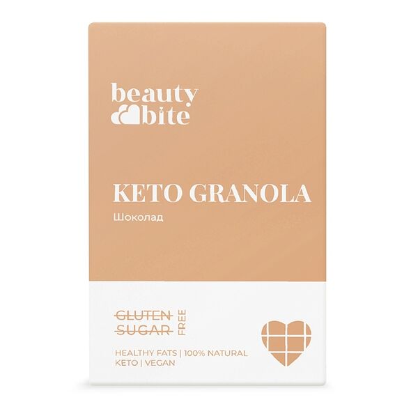 Кето-гранола низкоуглеводная Beauty Bite шоколадная 125г, Россия