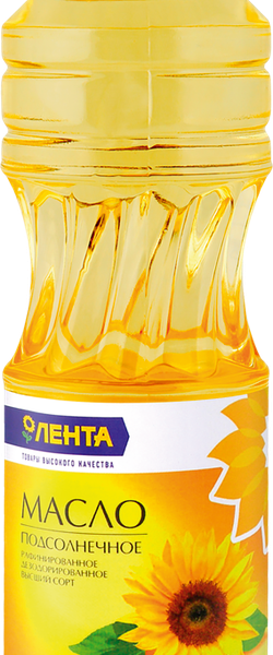 Масло подсолнечное ЛЕНТА рафинированное дезодорированное высший сорт