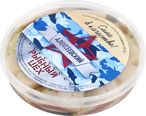 

Сельдь, филе-кусочки в масле с укропом, 150г