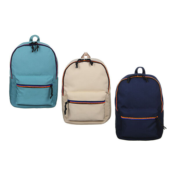 Рюкзак подростковый 40х30x17см, 1 отд., 3 карм., пэ под ткань, молния в форме латин.алфавита, 3 цв