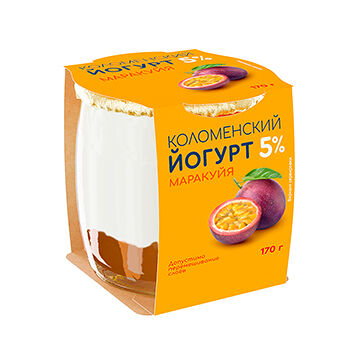 Йогурт Коломенский с наполнителем «Маракуйя» 5% 170г, Россия