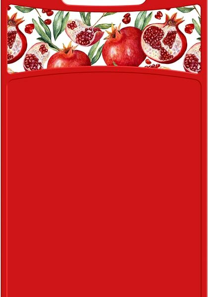 Доска разделочная IdiLand Bergamo красная 335*220*4мм