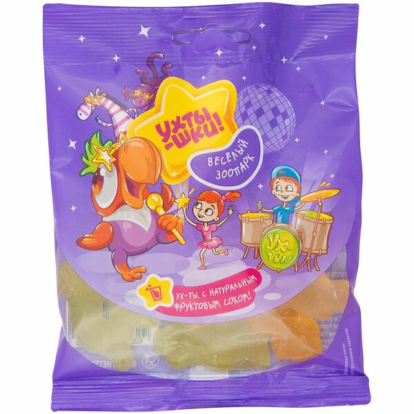 Мармелад Весёлый зоопарк жевательный фигурный Ухтышки, 70г
