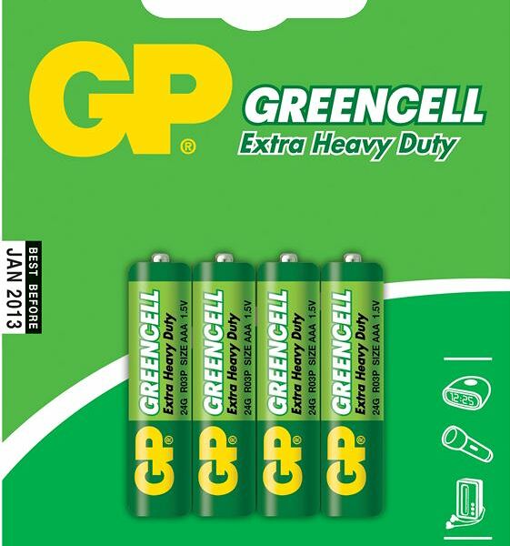 Батарейка gp гринселл 24 g aaa 4 шт