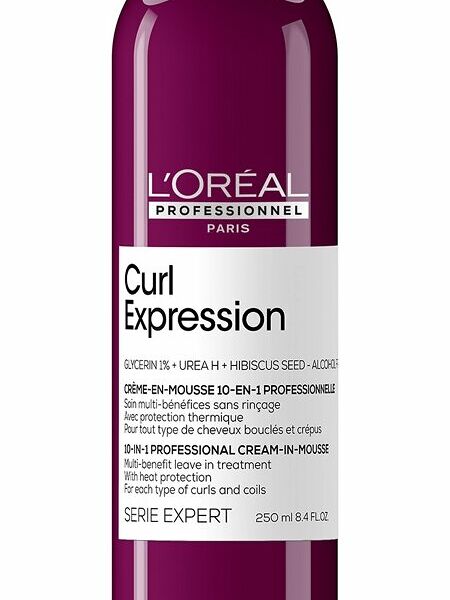 L'OREAL PROFESSIONNEL Curl Expression Крем-мусс 10-в-1 с термозащитой для кудрявых волос, 250 мл