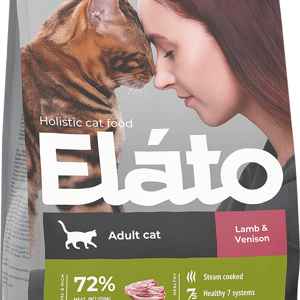 Сухой корм для взрослых кошек Elato Holistic Adult Сat Lamb & Venison с ягнёнком и олениной