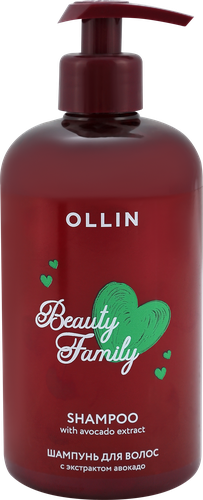 

Шампунь для волос Ollin Professional Beauty Family с экстрактом авокадо 500 мл