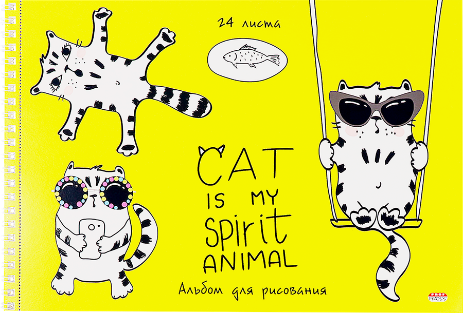 

Альбом для рисования Prof-press Кошачий дизайн, А4, 24 листа