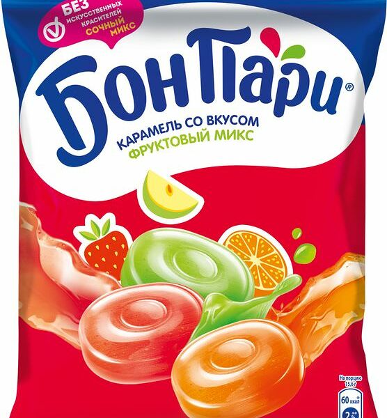 Леденцы Бон Пари Фруктовый Микс 75г