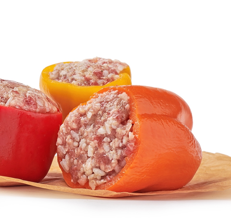 

Перец фаршированный из говядины и свинины, охлажденный