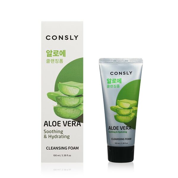 Пенка для умывания Consly успокаивающая c экстрактом алоэ вера 100 мл