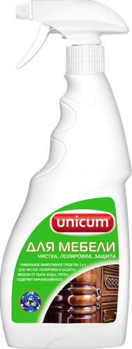 

Средство Unicum для чистки и полировки мебели 3 в 1 500 мл