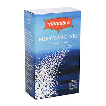 Соль морская пищевая мелкая Atlantika 500 г