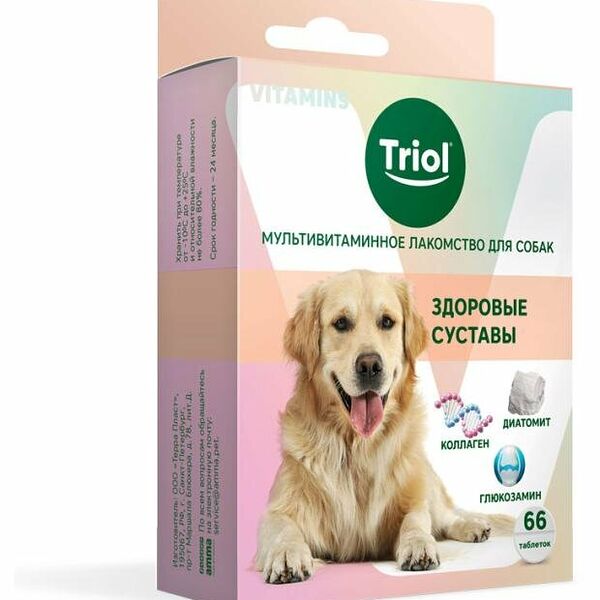 Лакомство для собак Triol здоровые суставы мультивитаминное 33 г